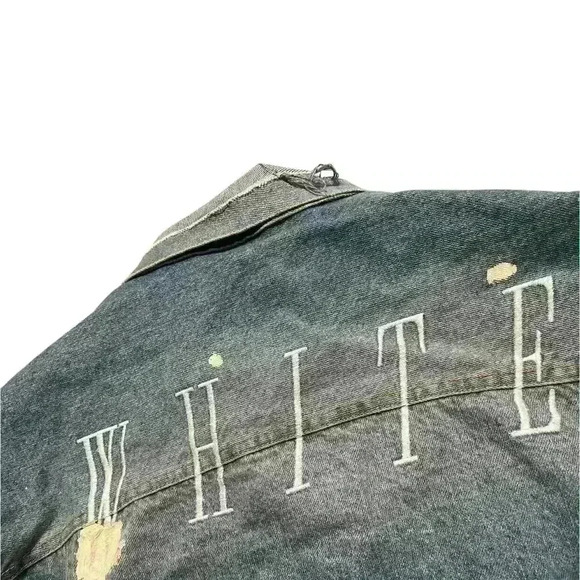 Off-White 2013 Virgil Abloh Paint Denim Jean Jacket - Picture 7 of 15